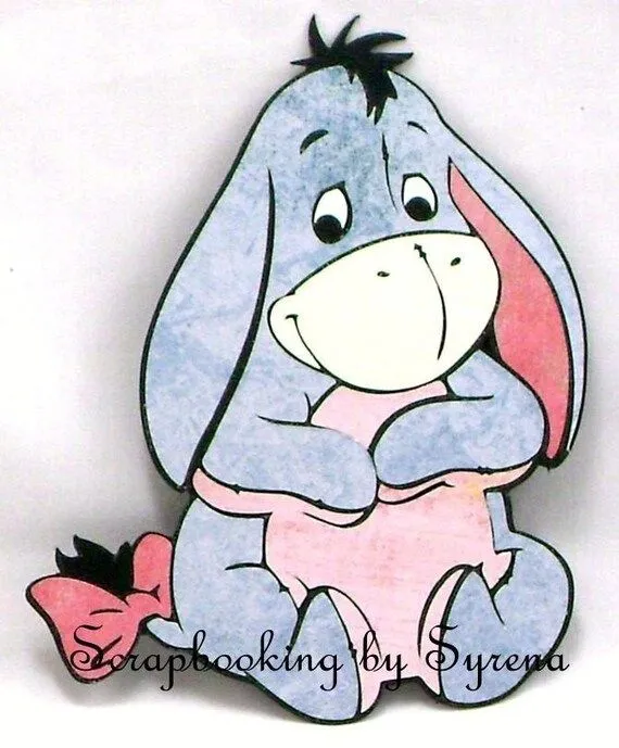 Baby Eeyore Scrapbooking Paper Piecing by Syrenasplace on Etsy