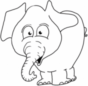 Baby Elephant with Mother coloring page | Super Coloring