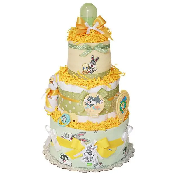 Neutral Looney Tunes Diaper Cake - $89.00 : Diaper Cakes Mall ...