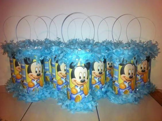 Baby Mickey Mouse 1st Birthday Mini Pinata Party Favor/Goodie Bag ...