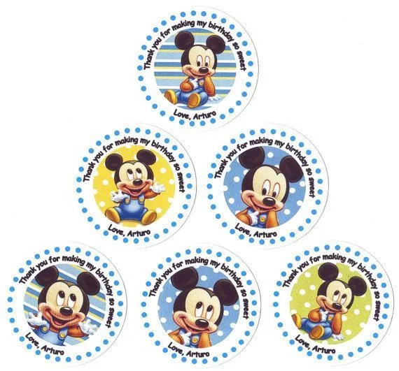 Baby Mickey Mouse Birthday Party or Baby Shower Personalized ...