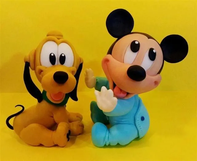 Baby Mickey Pluto Toppers by MARY TORTE | Fondant people & figures ...
