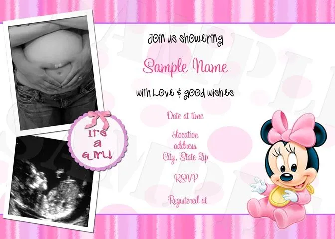 Personalized Photo Invitations | Cmartistry : Minnie Mouse Wishes ...