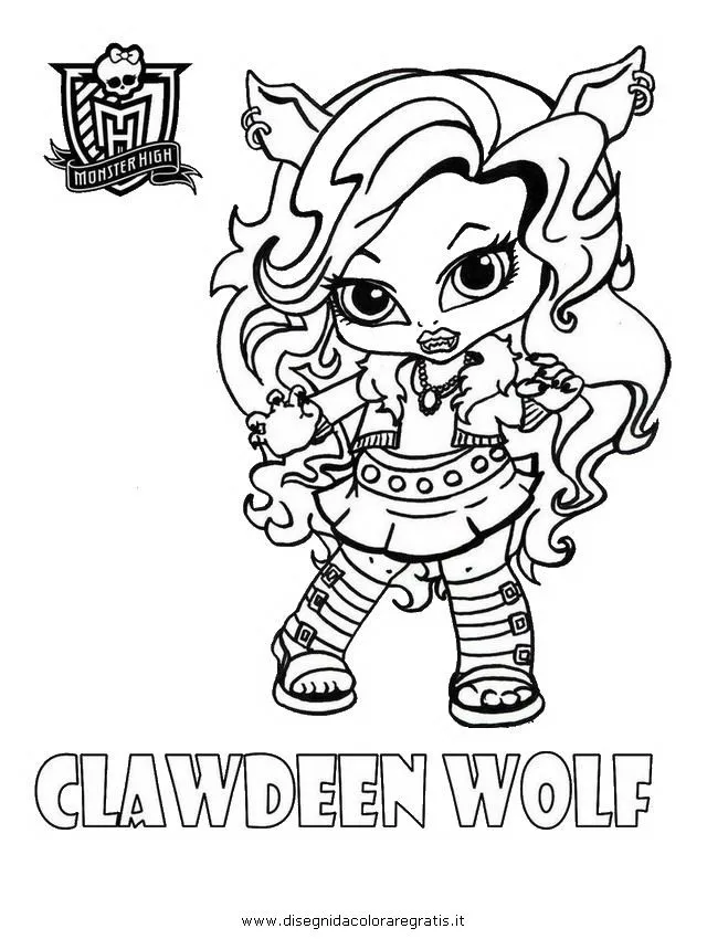 baby monster high Colouring Pages