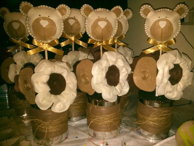 Baby Panda center pices for baby shower! Centros de mesa con osos ...