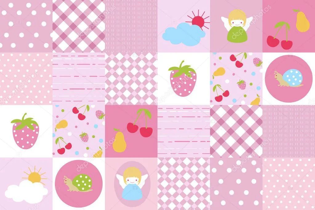 Baby patchwork pattern — Vector stock © yaskii #5844324