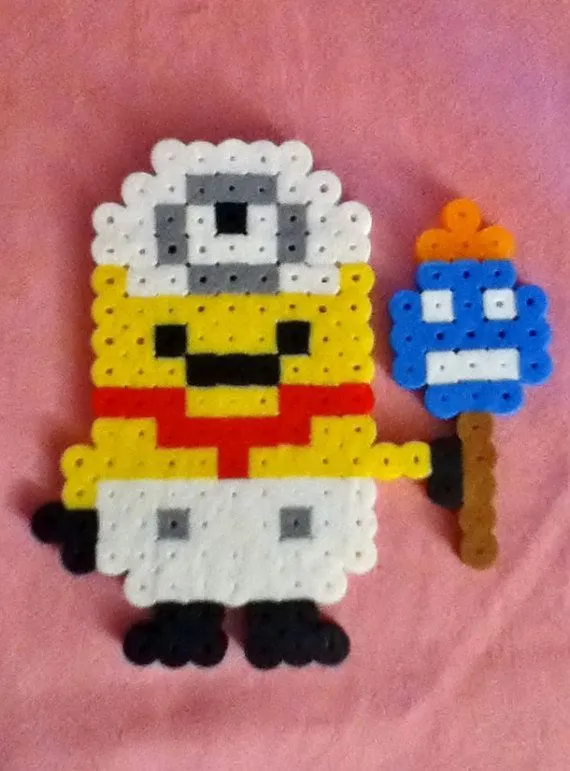 Baby Perler Bead Despicable Me Minion by RainbowMoonShop | Pyssla ...