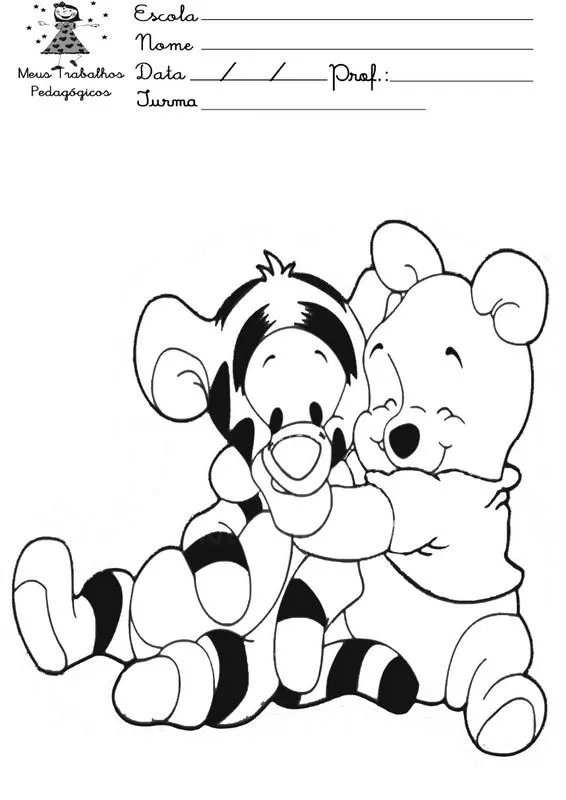 Baby Pooh y sus amigos para colorear - Imagui