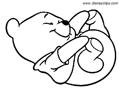 Baby Pooh Bear Coloring Pages | Baby Pooh Coloring Pages - Disney ...