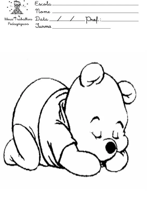 Baby pooh para colorear - Imagui