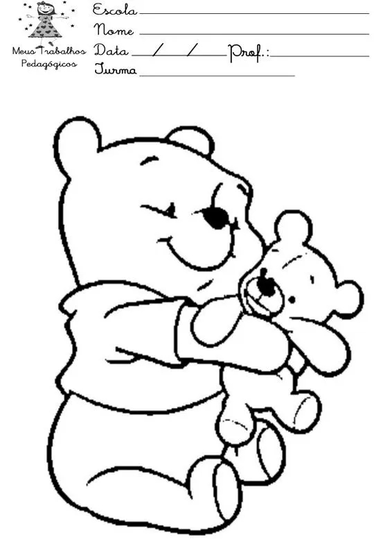 Baby pooh para colorear - Imagui