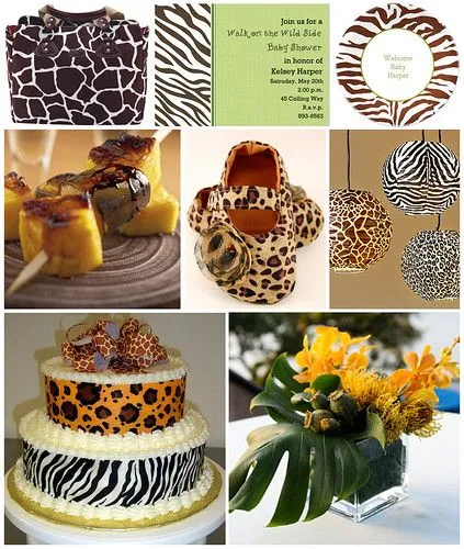 Baby shower de animal print - Imagui