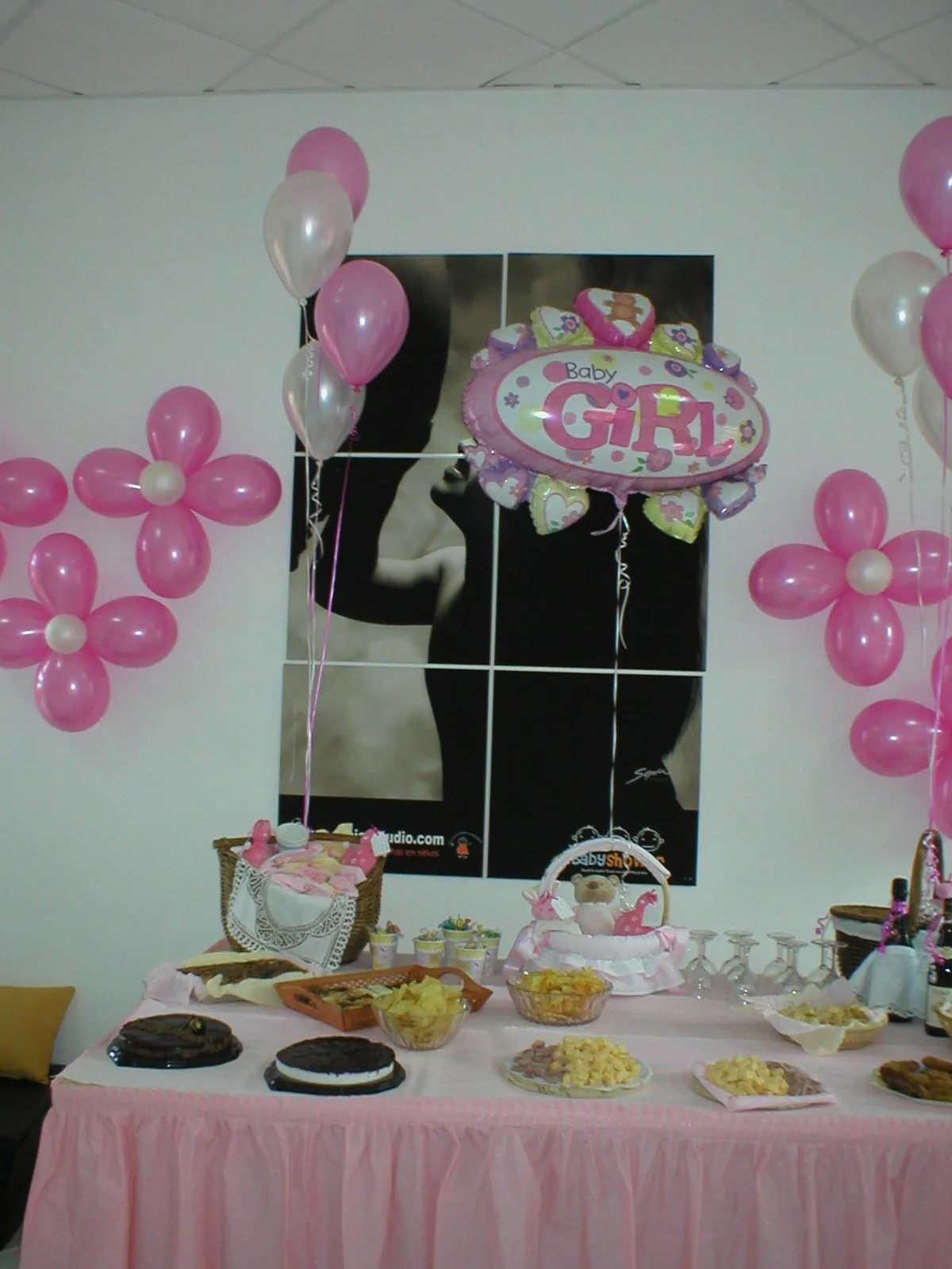 Mesa preparada para un Baby Shower