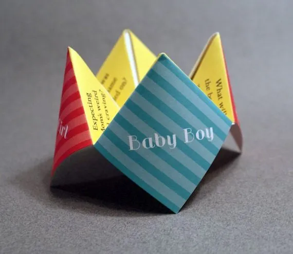 Baby Shower Favor Invitation Cootie Catcher by DesignsByTenisha