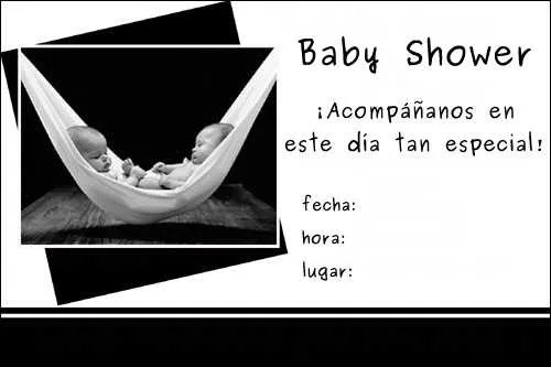 INVITACIONES PARA BABY SHOWER BLANCO Y NEGRO GRATIS - Imagui