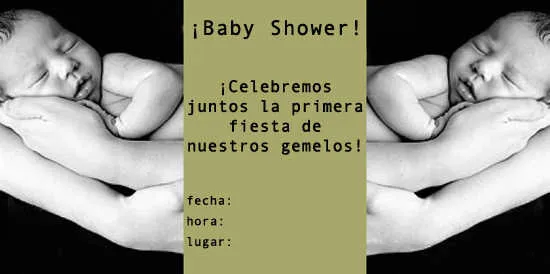 Baby shower de gemelos: invitaciones para imprimir gratis | Fiesta101
