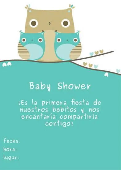 Baby shower de gemelos: invitaciones para imprimir gratis | Fiesta101