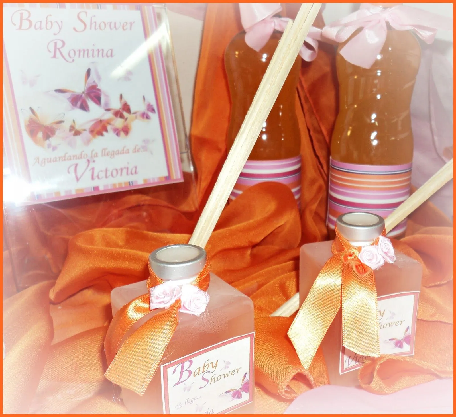 Baby Shower GRUPO SHOWER: Kit Baby Shower Naranja, Rosa y Fucsia ...