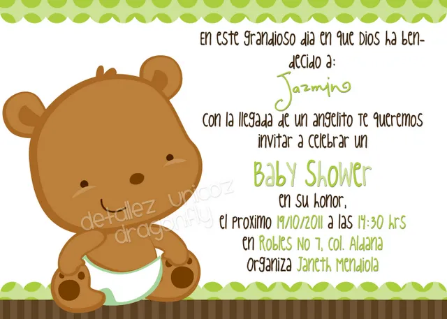 Baby Shower Invitation by {detallezunicozdragonfly.blogspot.mx ...