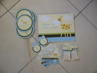 invitaciones Y mas.....: kit de baby shower de jirafa