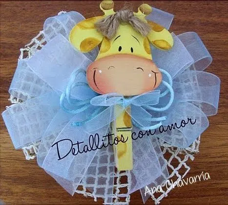 Distintivos para baby shower de jirafas - Imagui