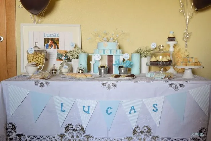 Un Baby Shower para sorprender en celeste, beige y marrón. | Tu ...