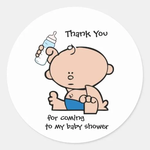 Baby Shower Stickers, Baby Shower Sticker Designs