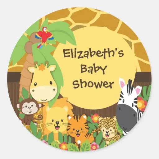 Baby Shower Stickers, Baby Shower Sticker Designs