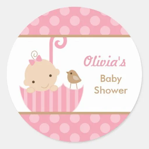 Baby Shower Stickers, Baby Shower Sticker Designs