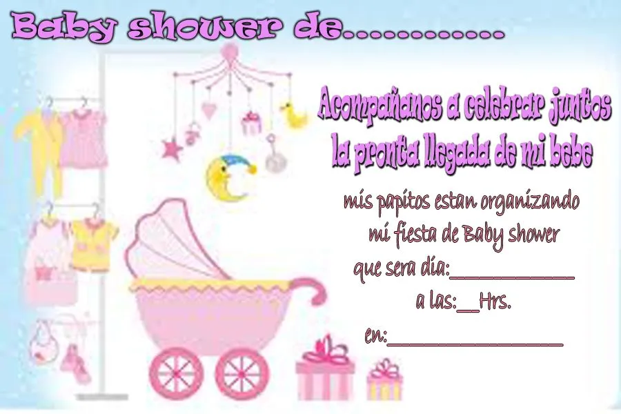  ... baby shower para la futura bebe de la familia, con un tierno diseño