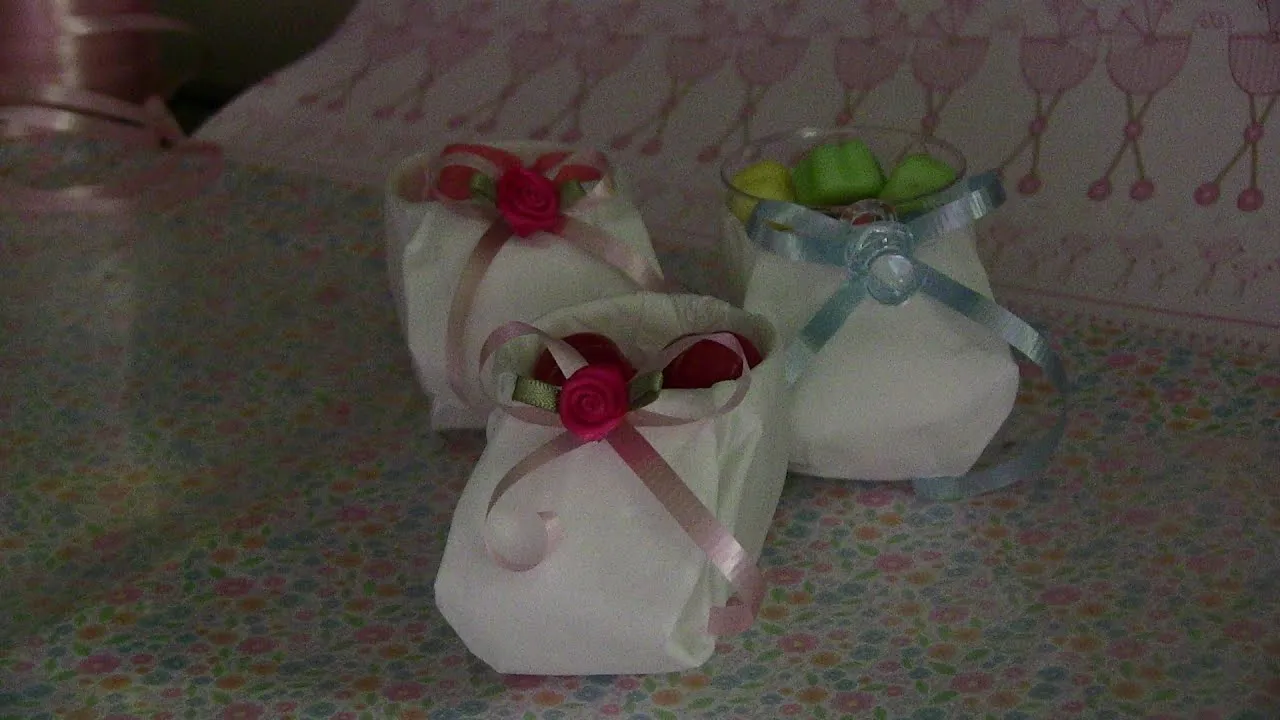 Baby Shower..dulceros zapatitos de papel muy faciles de hacer ...