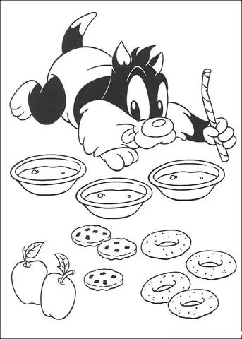 Baby Sylvester coloring page | Super Coloring