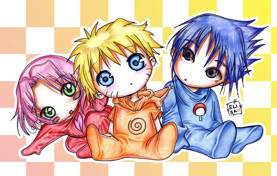 Baby team 7 by *okinuchan on deviantART