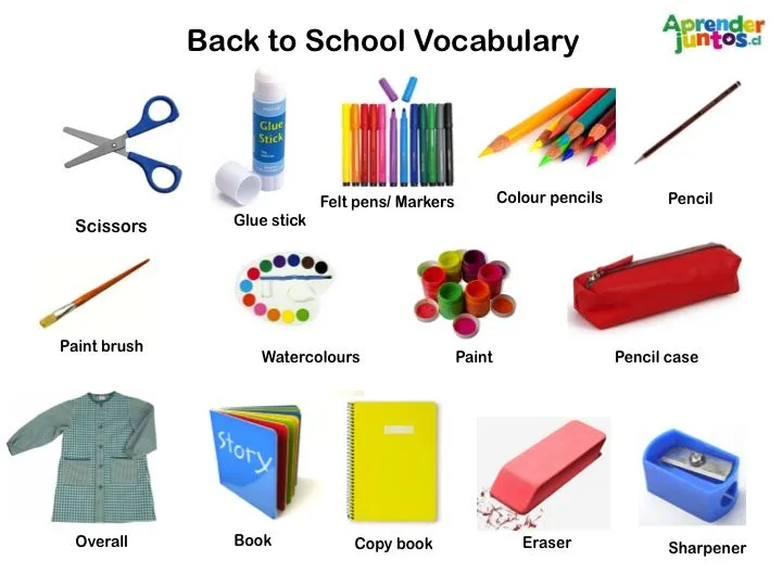 Back To School Vocabulary | Aprender Juntos