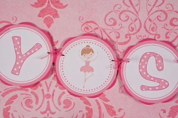 Ballerina BABY SHOWER Banner It's a Girl by getthepartystarted