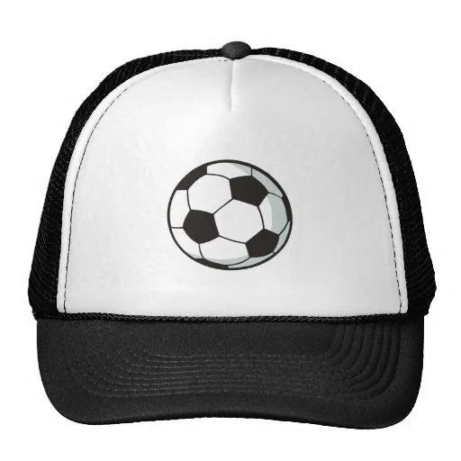 Balón de fútbol en estilo del dibujo animado gorras de Zazzle.