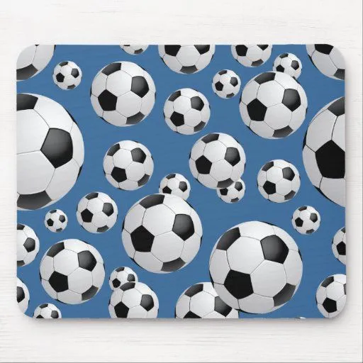 Balones de fútbol del fútbol Mousepad Alfombrillas De Ratones | Zazzle