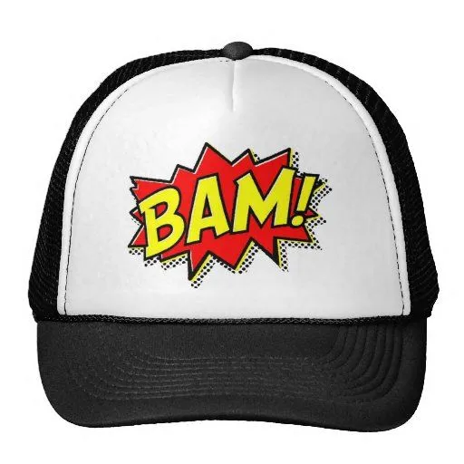 EL BAM COMICBOOK SUENA A ACCIONES DIBUJOS ANIMADOS GORRAS DE ...