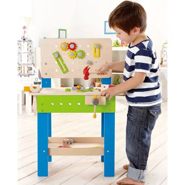 Banco Carpintero con herramientas de Hape en MiniKidz