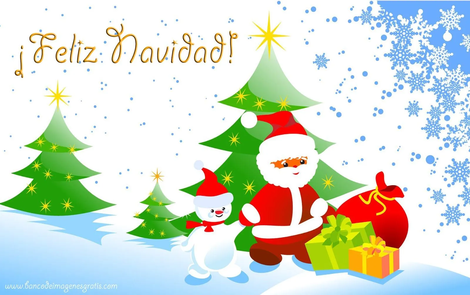 Banco de Imágenes Gratis: Ilustración para Navidad con Santa Claus ...