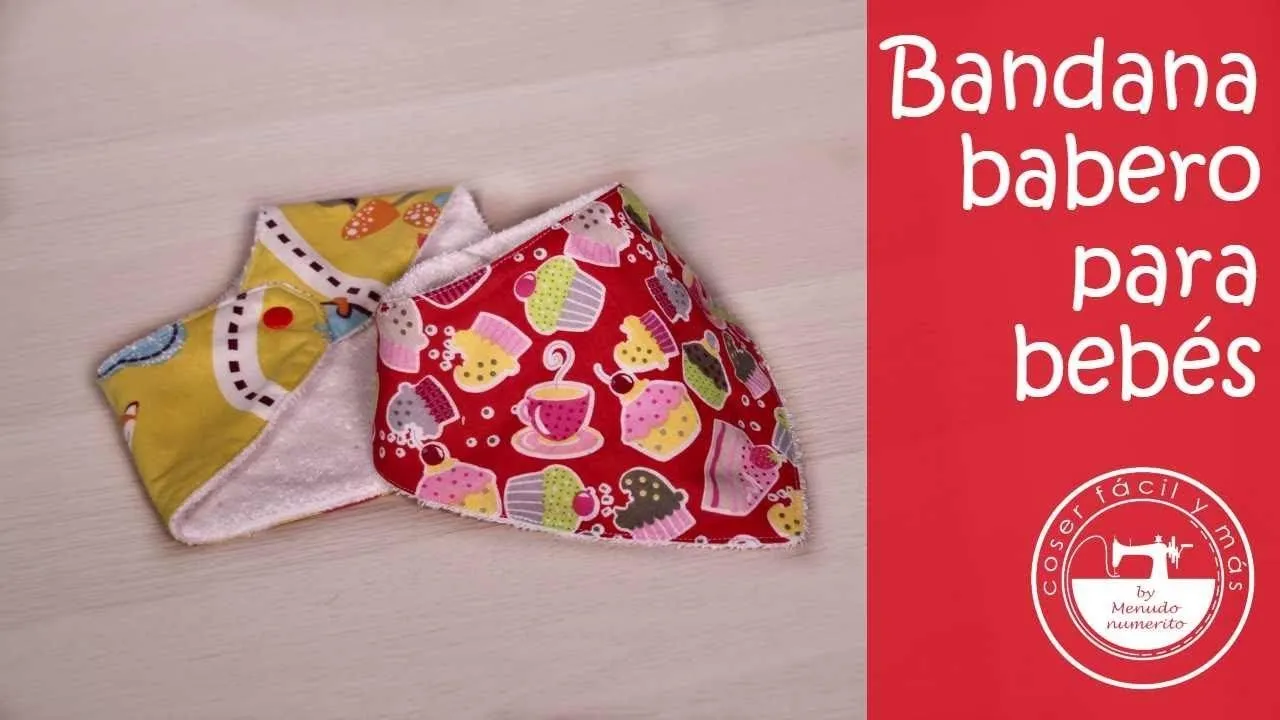 Bandana o babero para bebés (patrones gratis) - YouTube