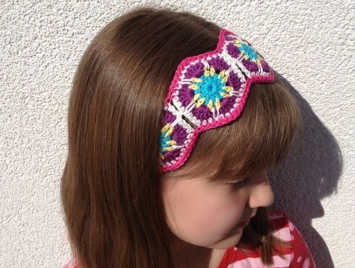 Flower Power Headband JANA ~ PDF crochet pattern, photo tutorial