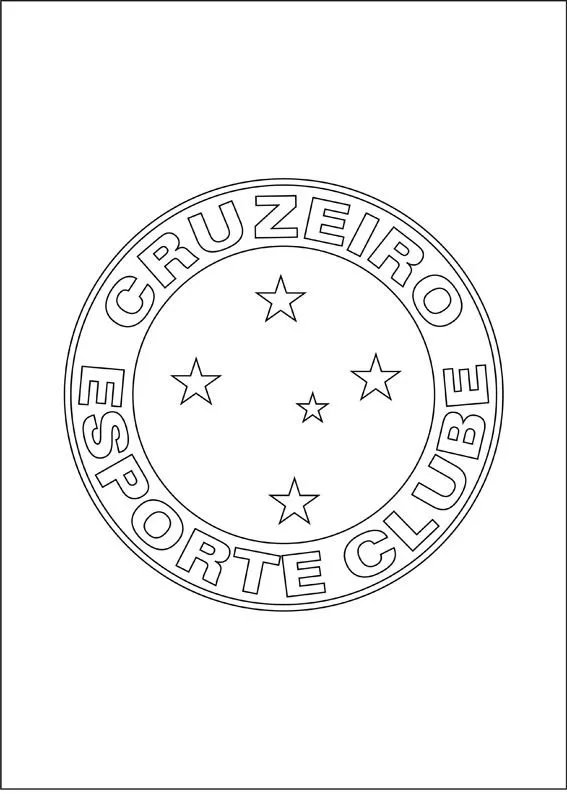 Bandeira do Cruzeiro para colorir - Futebol | (example: Best Theme)