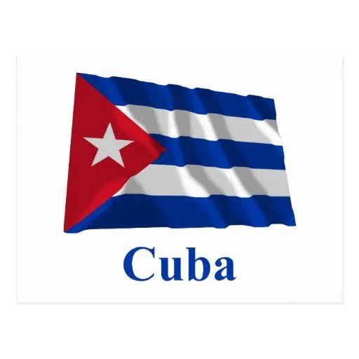 Bandera que agita de Cuba con nombre Tarjetas Postales | Zazzle