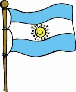 Bandera de Argentina para colorear | colorear