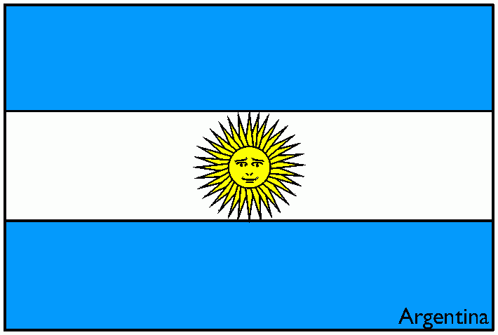 Bandera de argentina para colorear - Imagui