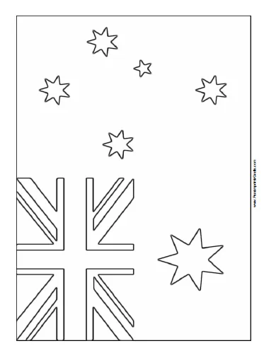 Bandera de Australia para Colorear - Para Imprimir Gratis ...