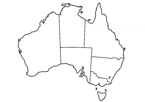 Australia mapa dibujo - Imagui