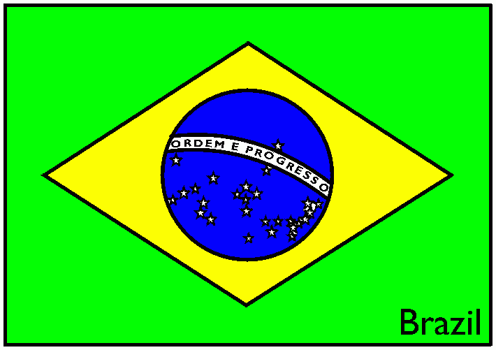 bandera de brasil Colouring Pages