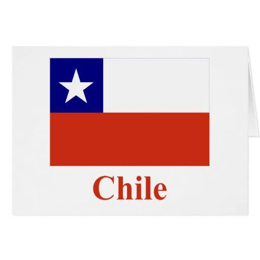 Bandera de Chile con nombre Tarjetón | Zazzle